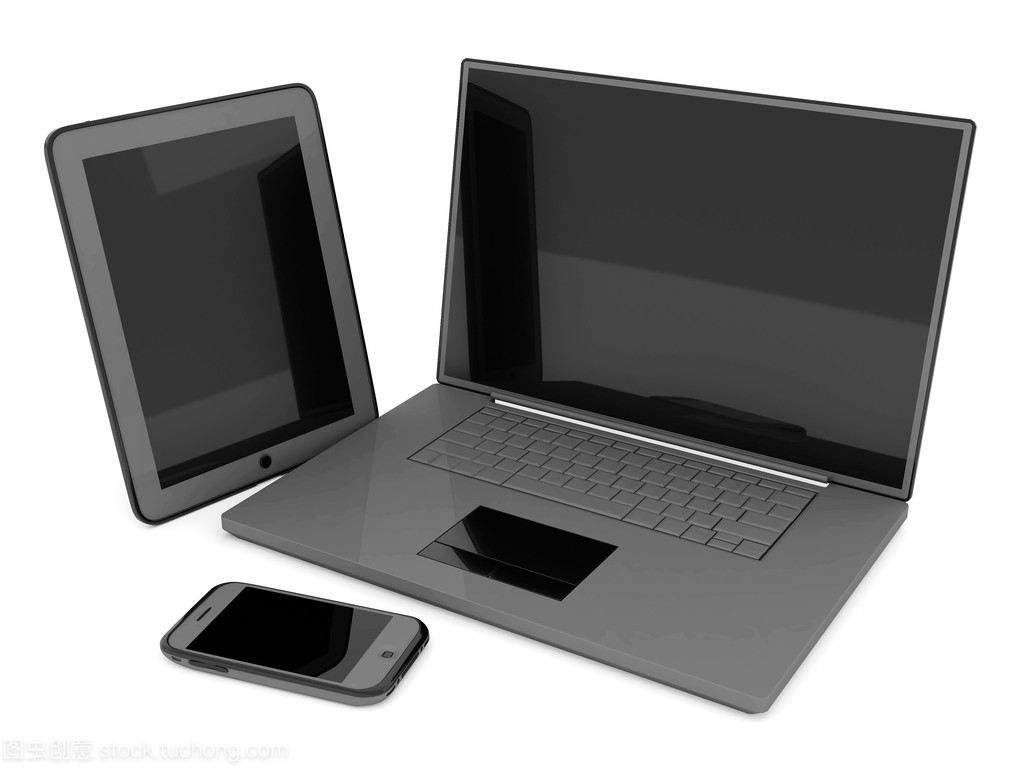 笔记本电脑、 平板电脑和智能手机